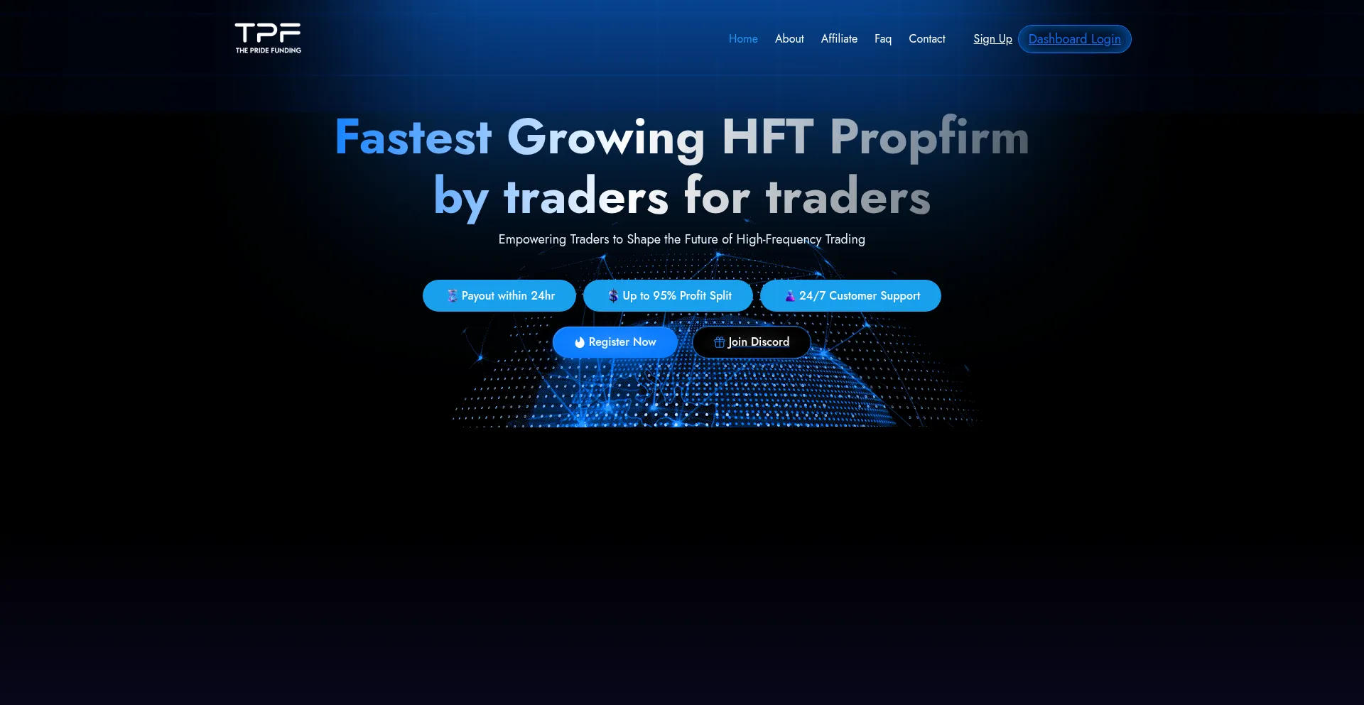 Website screenshot of Thepridefunding.com