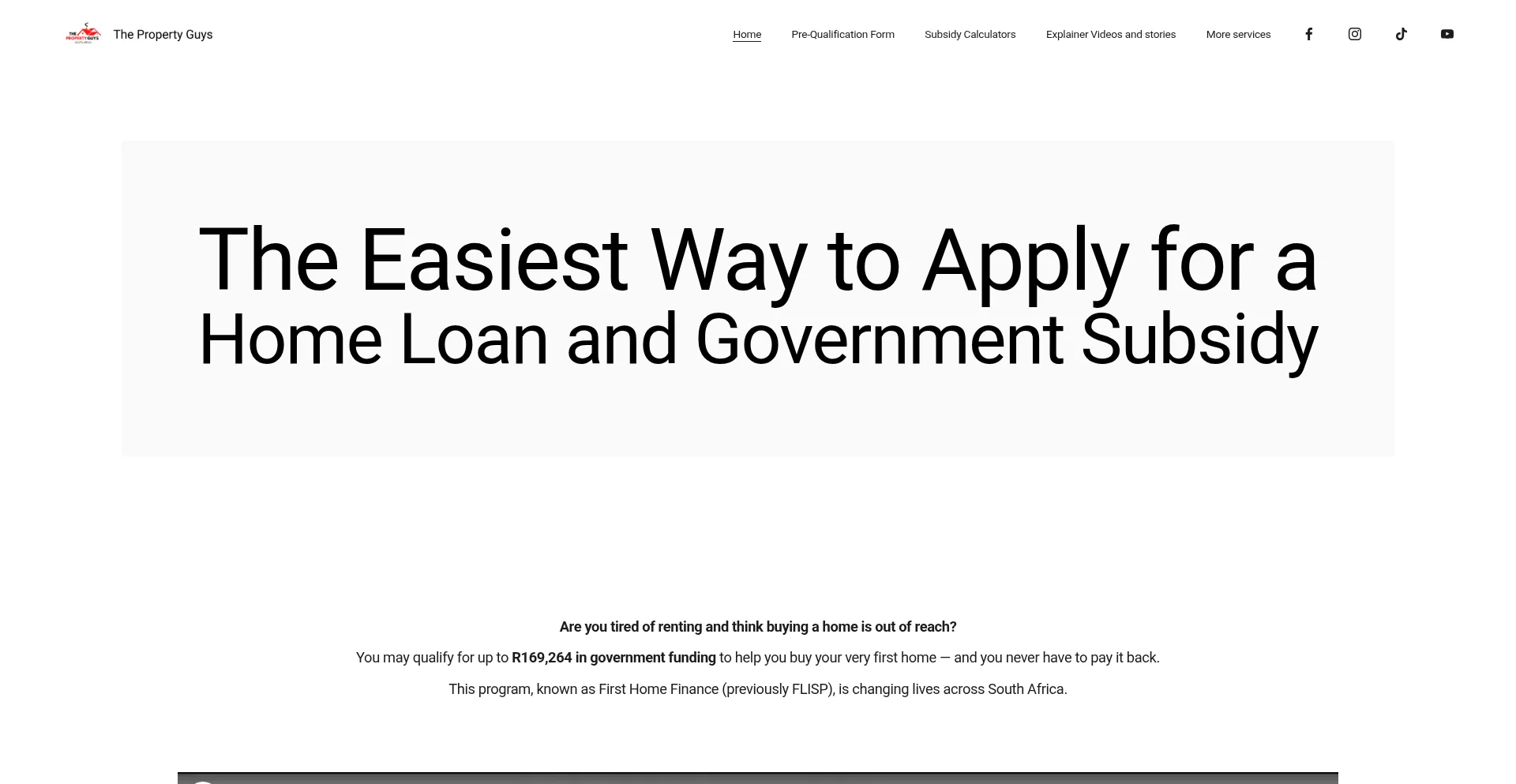 Website screenshot of Thepropertyguys.org