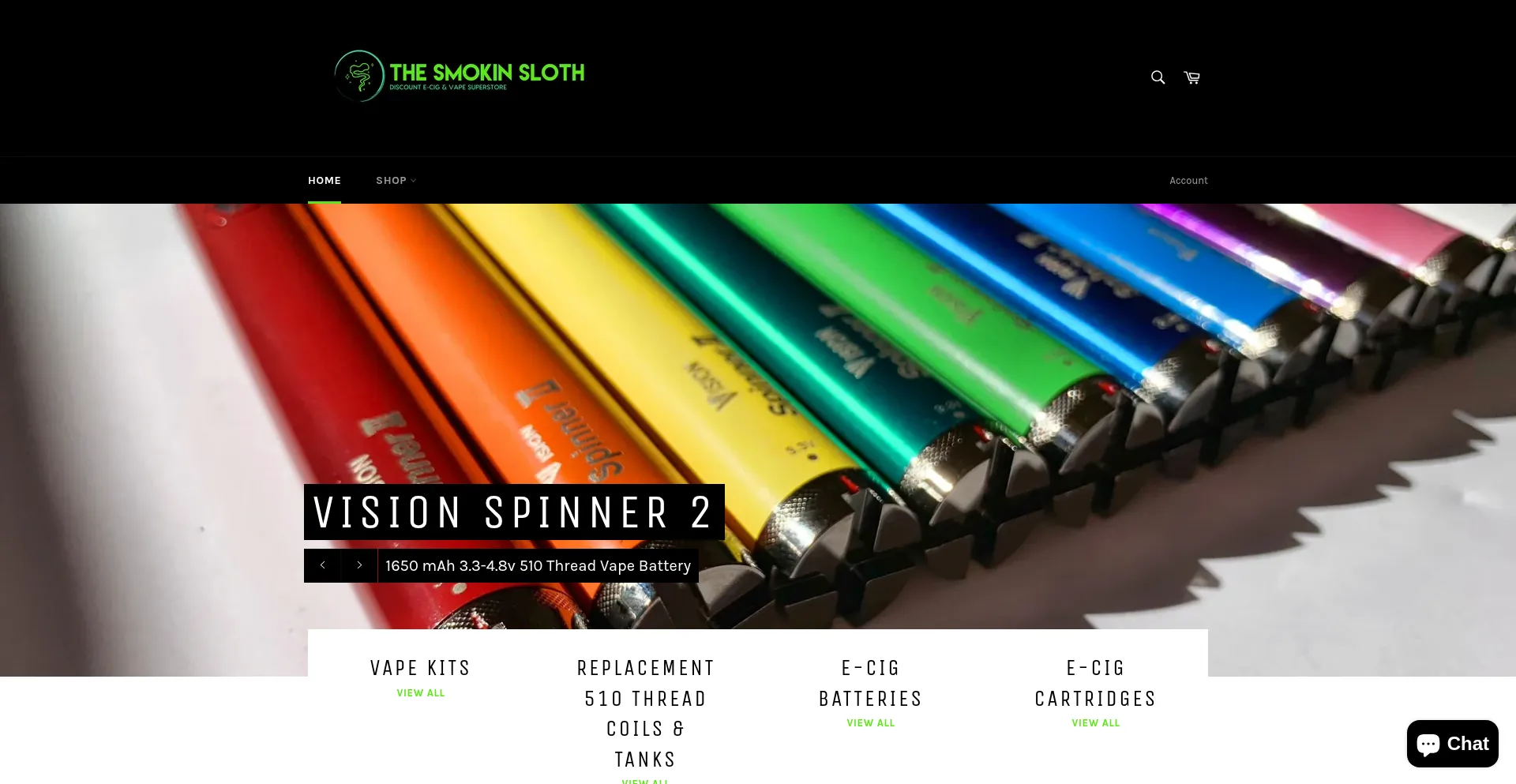 Thesmokinsloth.com Screenshot