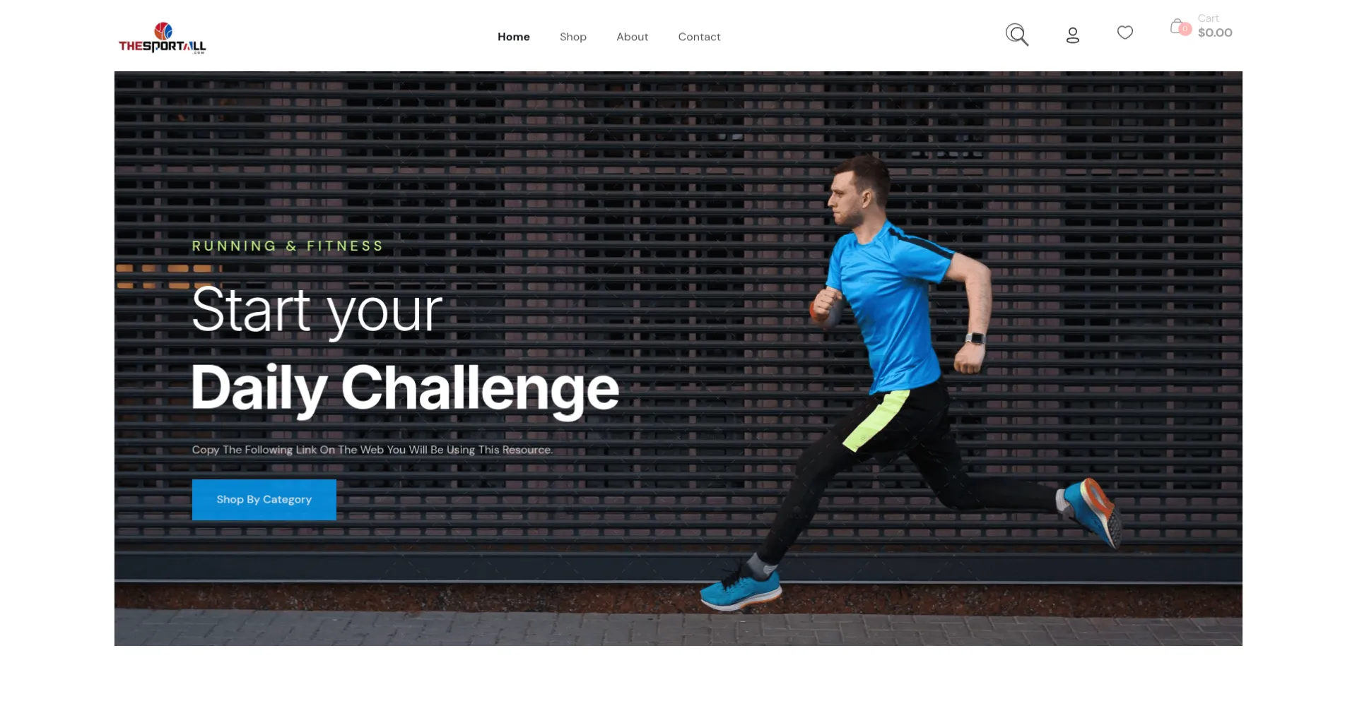 Website screenshot of Thesportall.com