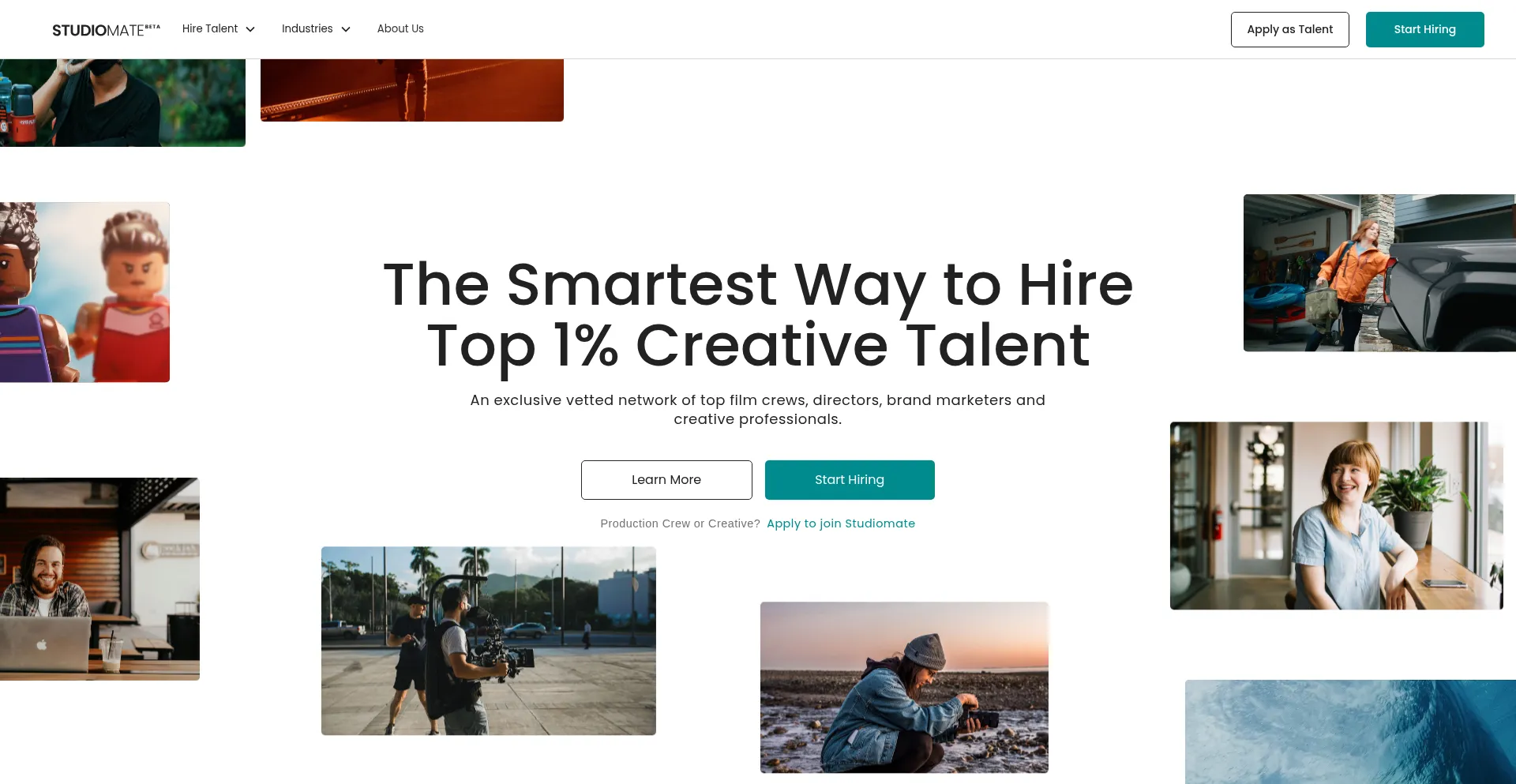 Website screenshot of Thestudiomate.com