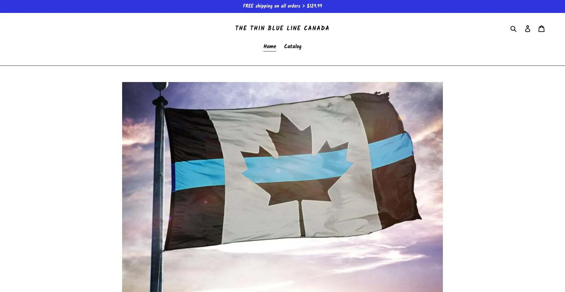 Website screenshot of Thethinbluelinecanada.ca