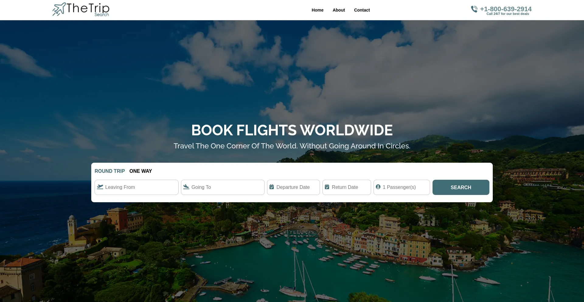 Website screenshot of Thetripsearch.com