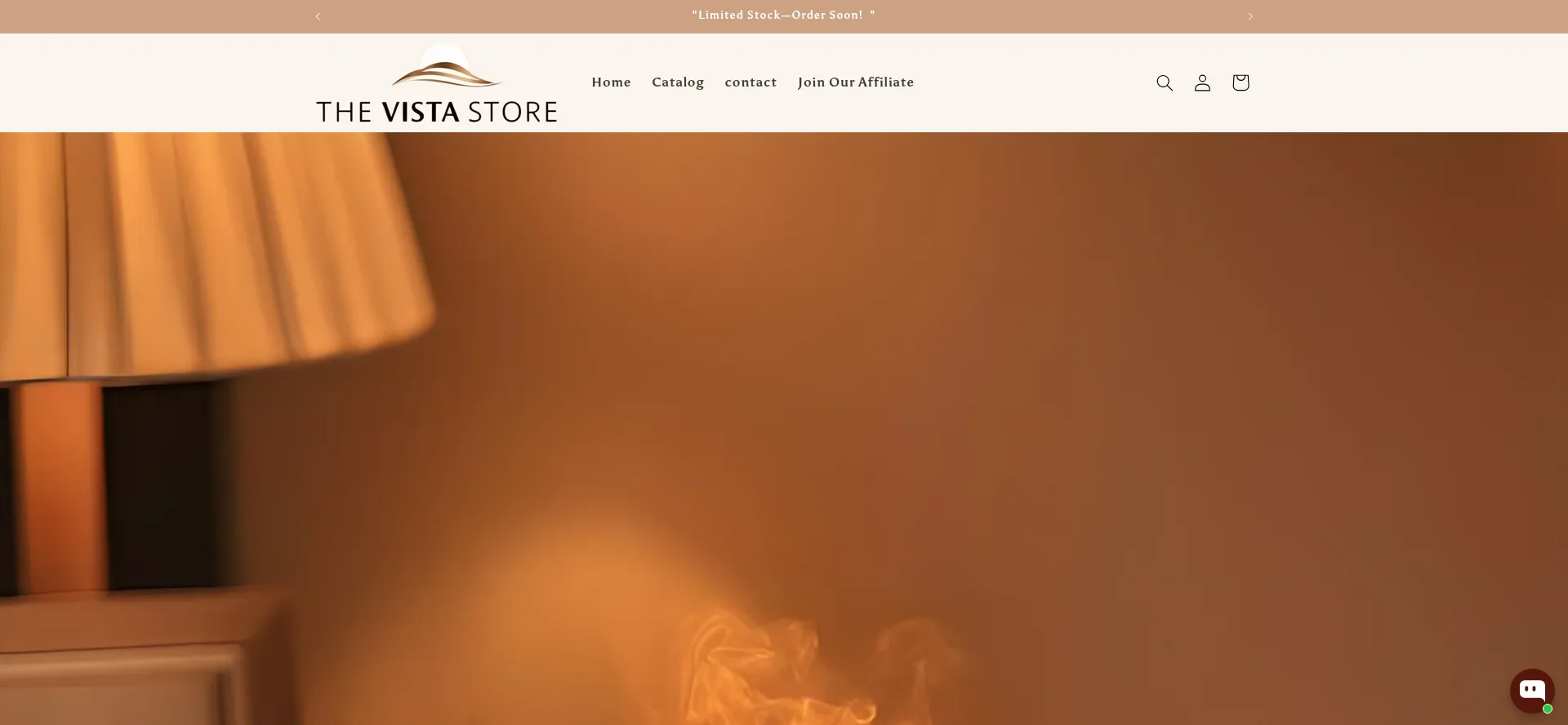 Website screenshot of Thevistastore.in
