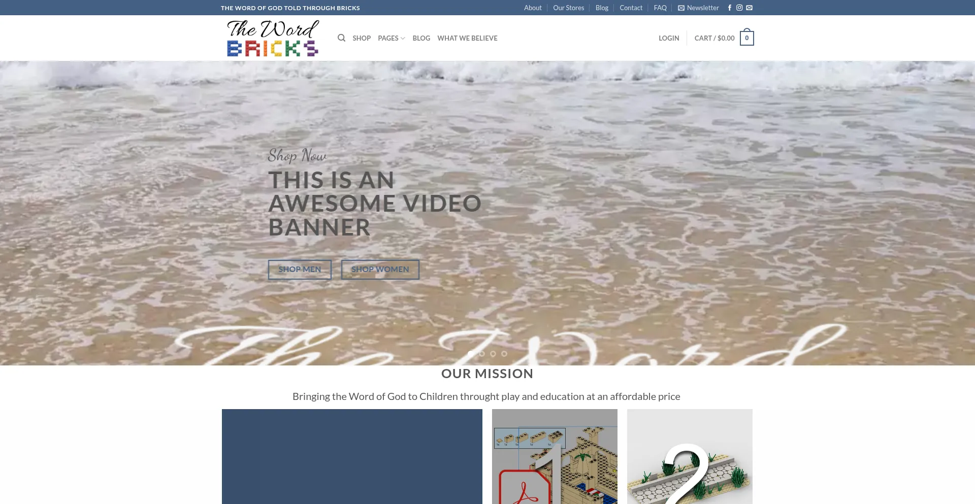 Website screenshot of Thewordbricks.com