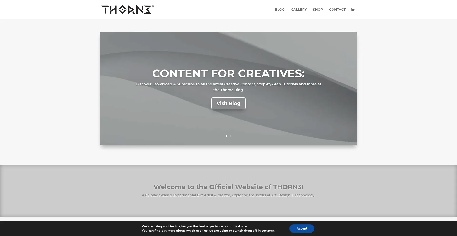Website screenshot of Thorn3.com