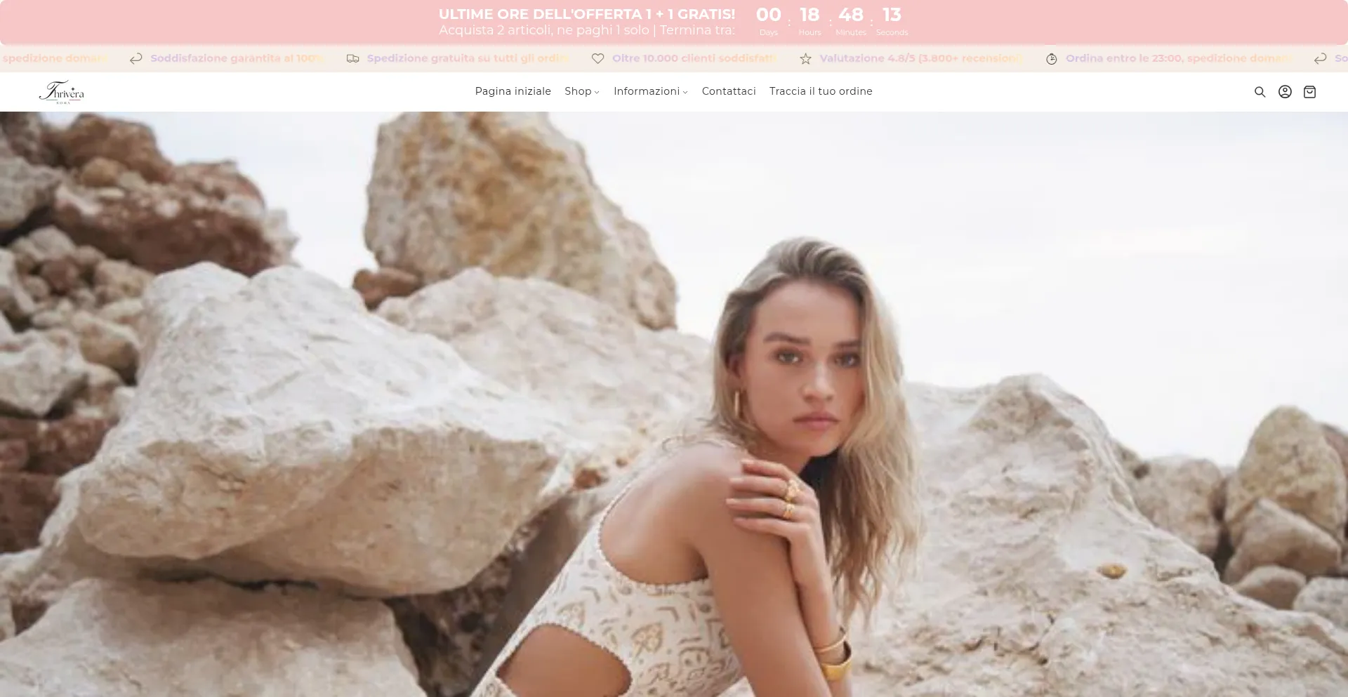 Website screenshot of Thrivera-roma.com