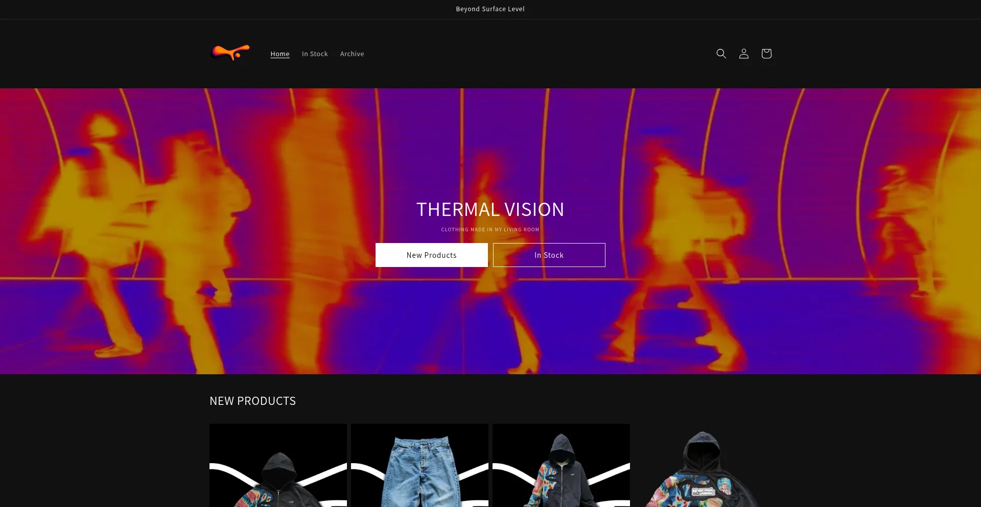 Website screenshot of Thrmlvzn.com