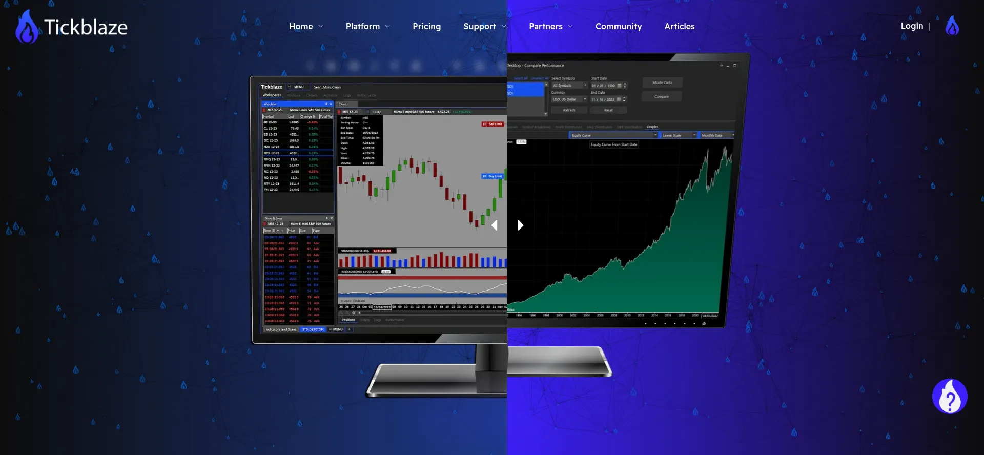 Website screenshot of Tickblaze.com