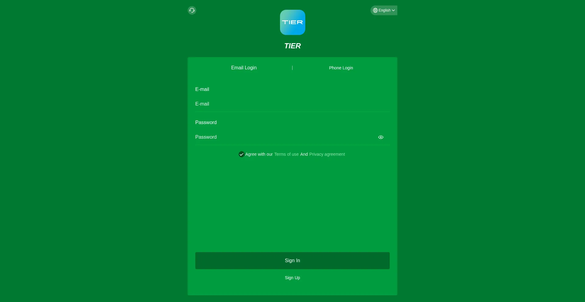 Website screenshot of Tier-bike.com