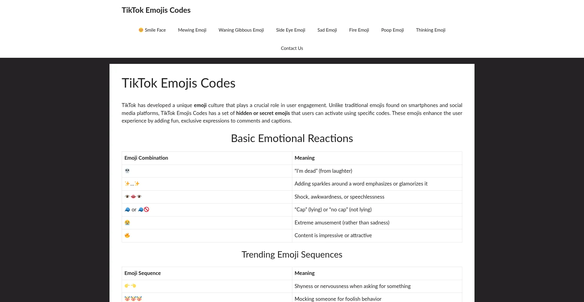 Tiktokemojicodes.org Screenshot