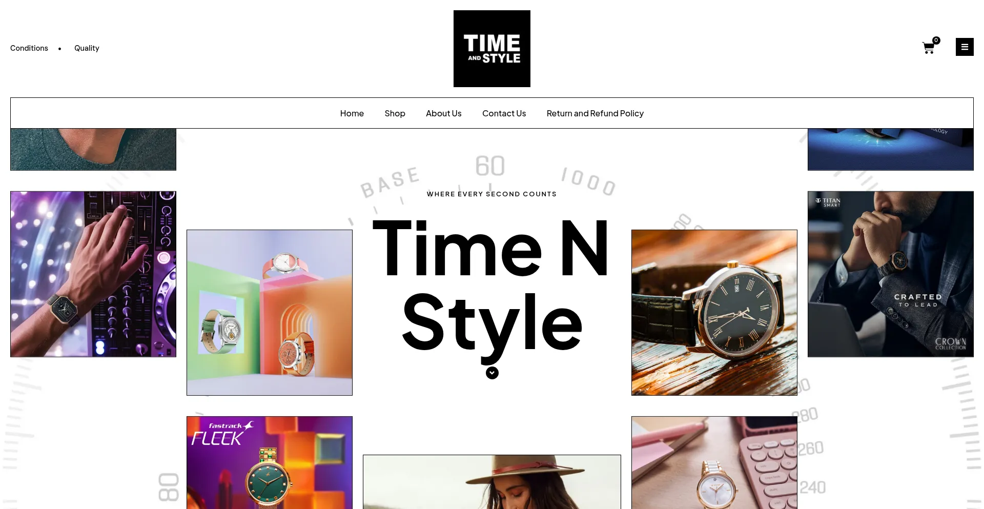 Website screenshot of Timenstyle.in