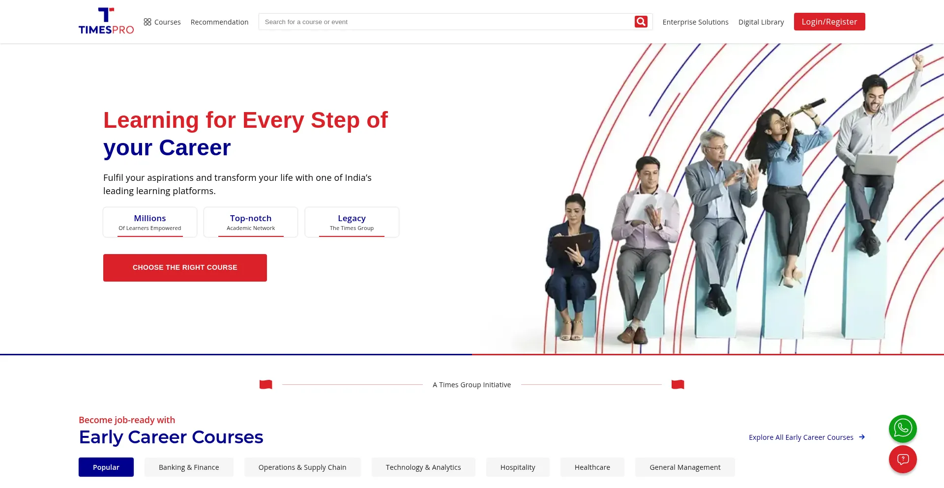 Website screenshot of Timespro.com