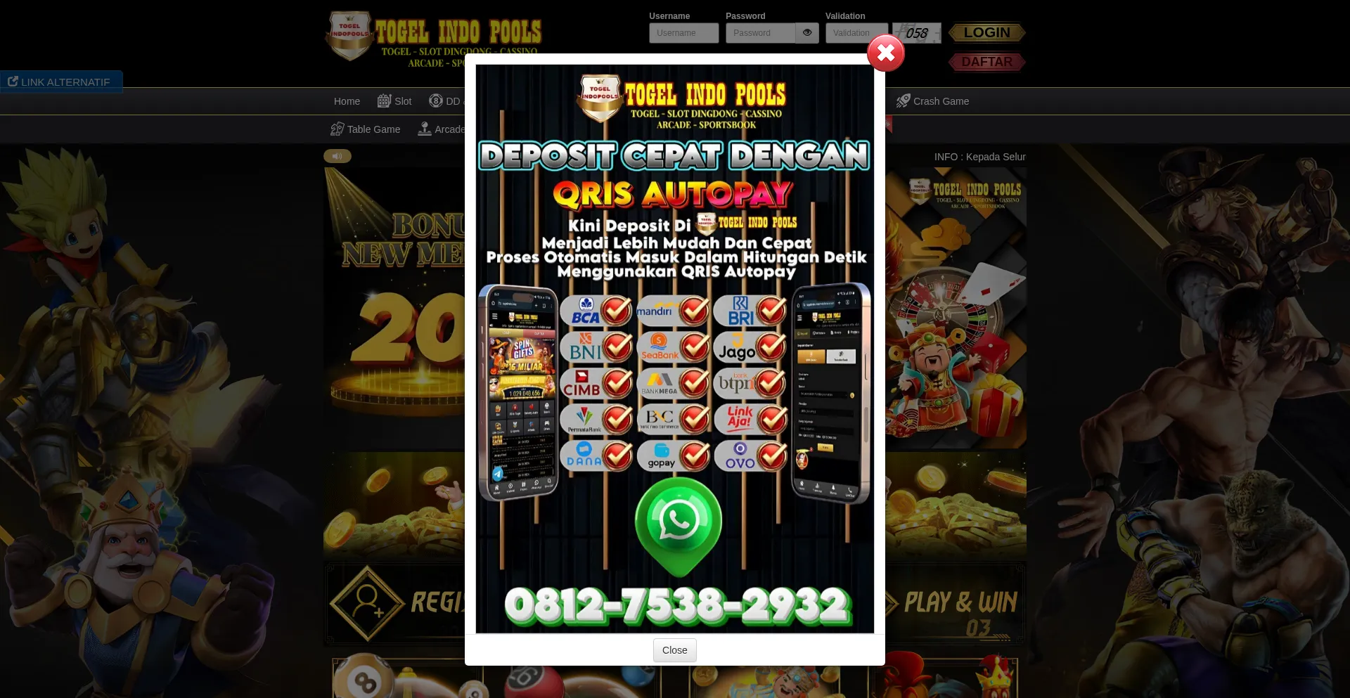Website screenshot of Tindogelap.top