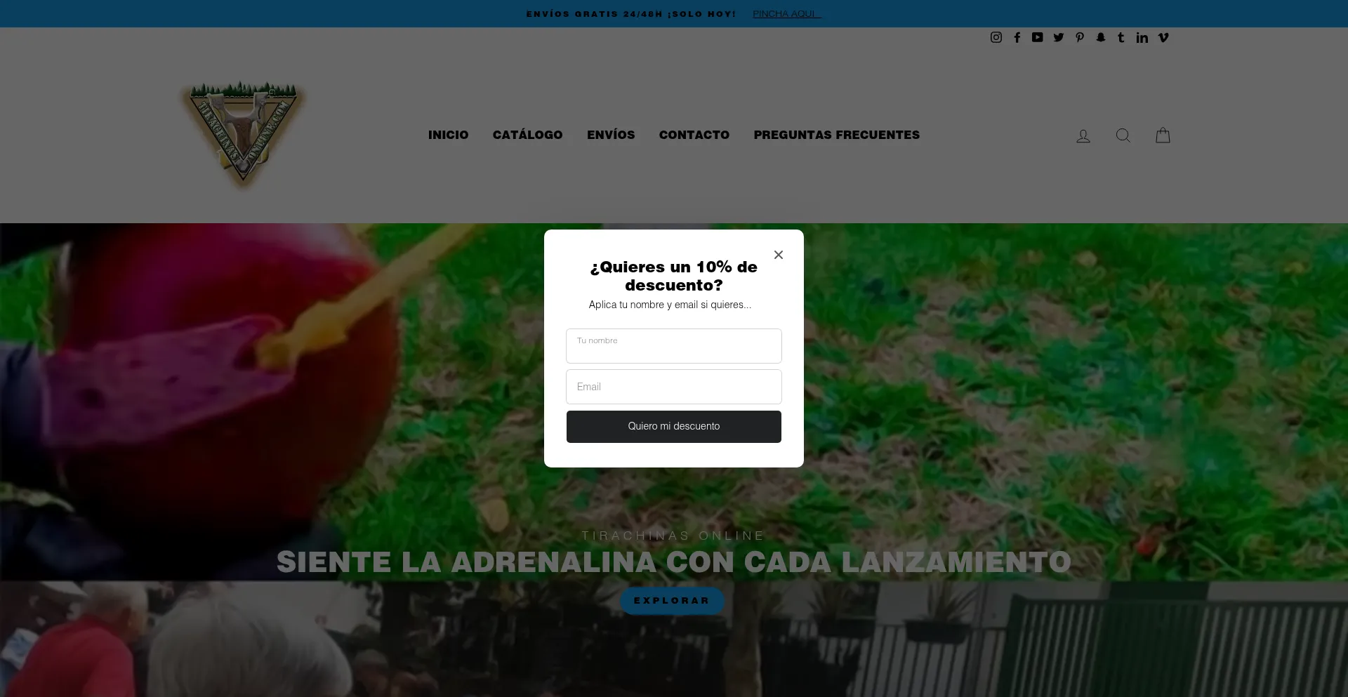 Website screenshot of Tirachinasonline.com