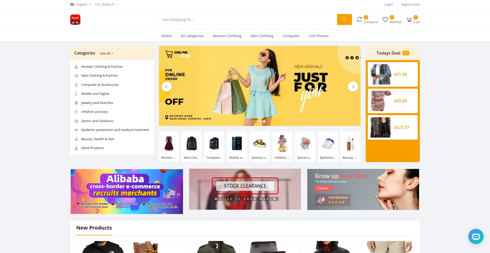 Website screenshot of Tmallnet.com