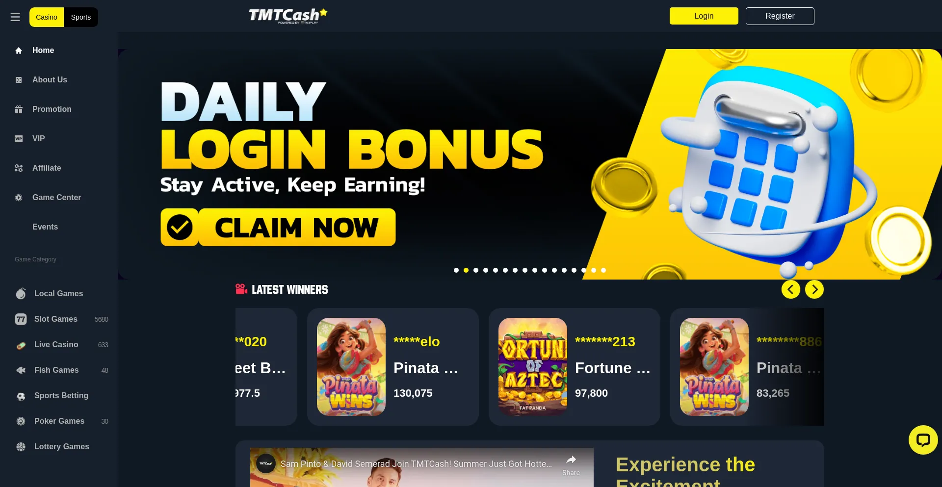 Website screenshot of Tmtcash.biz
