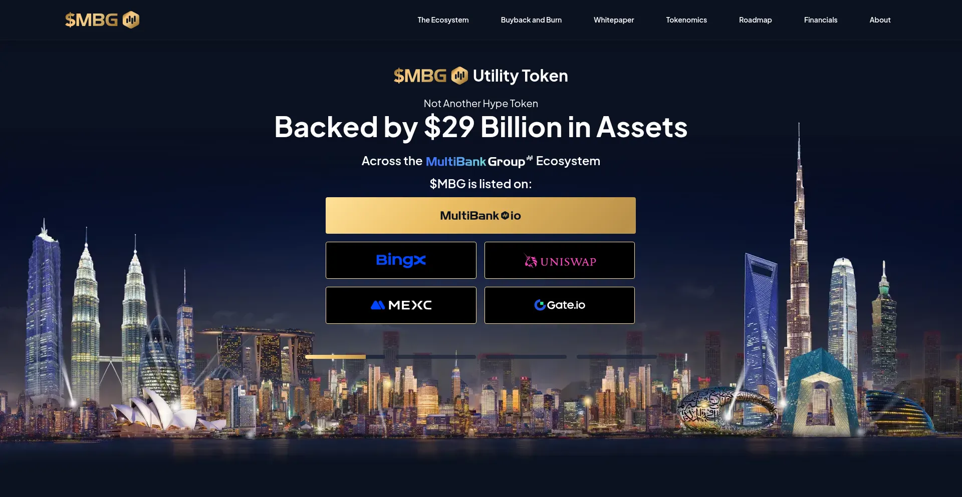 Website screenshot of Token.multibankgroup.com