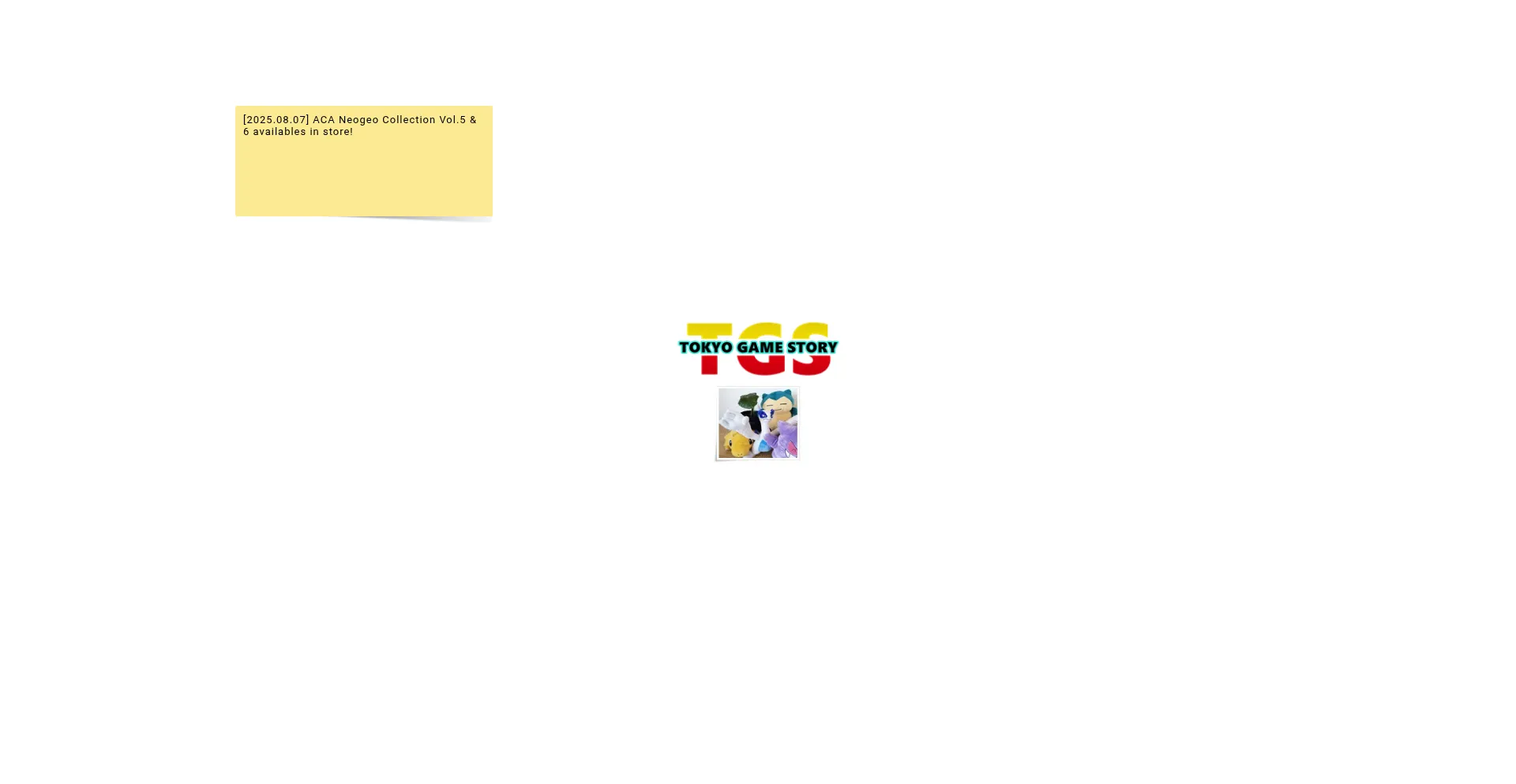 Website screenshot of Tokyogamestory.com
