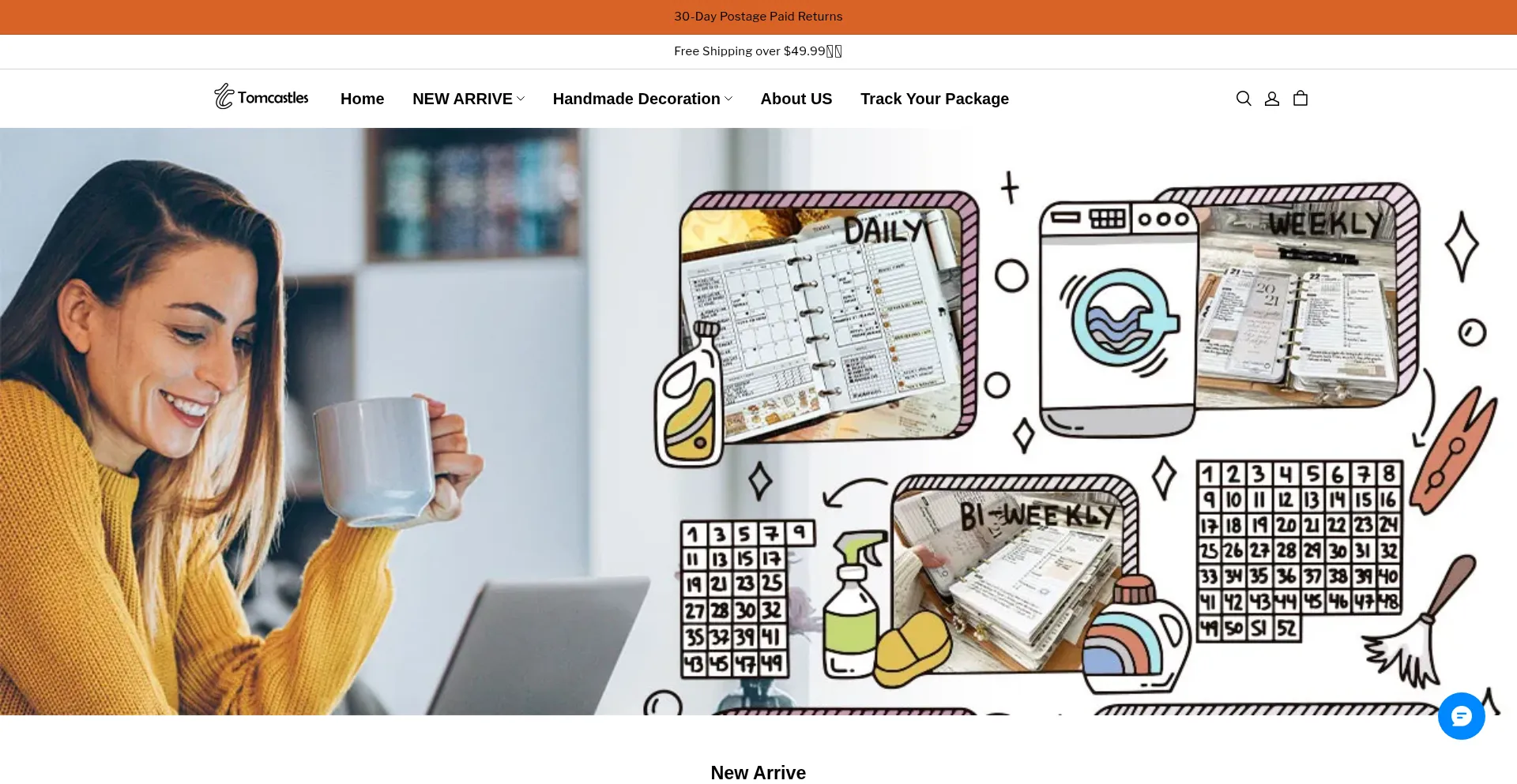 Website screenshot of Tomcastles.com
