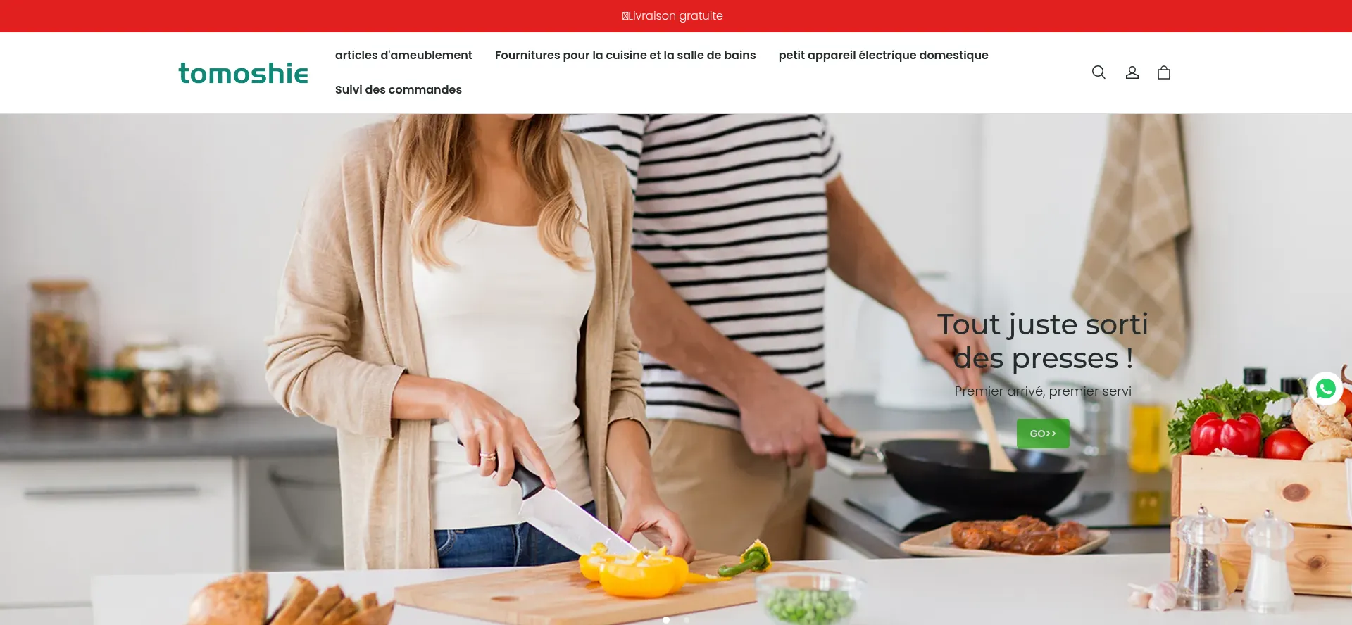 Website screenshot of Tomoshie.com