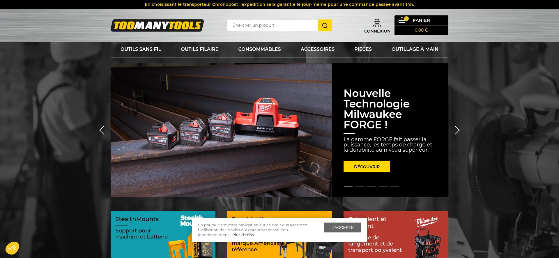 Website screenshot of Toomanytools.com