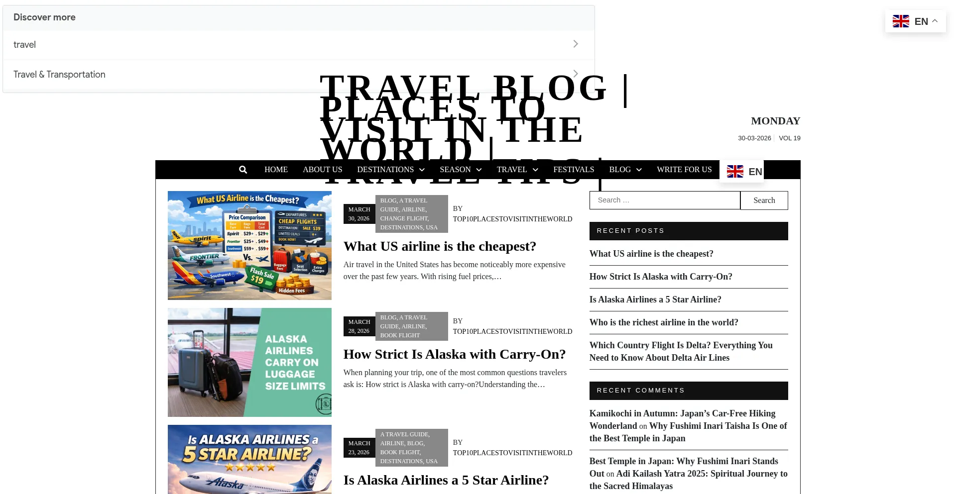 Top10placestovisitintheworld.com