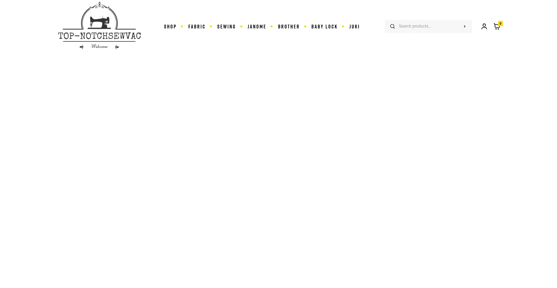 Website screenshot of Top-notchsewvac.com