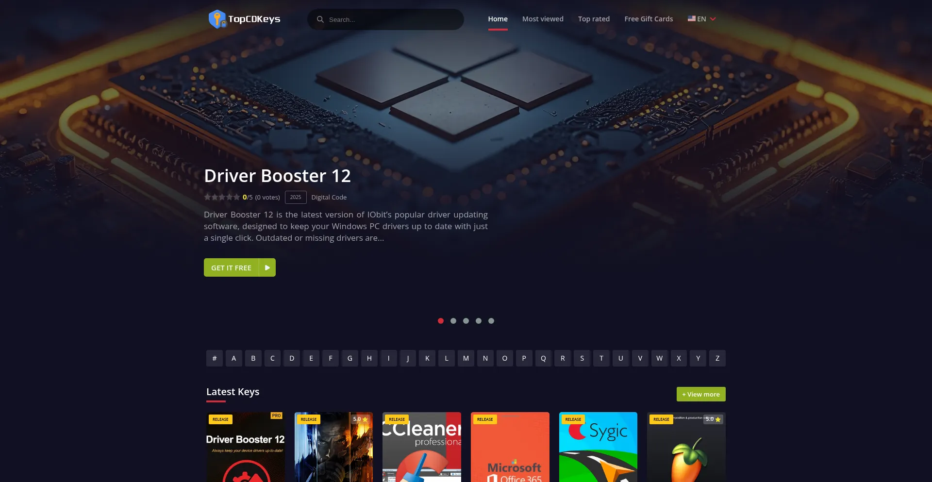 Website screenshot of Topcdkeys.com