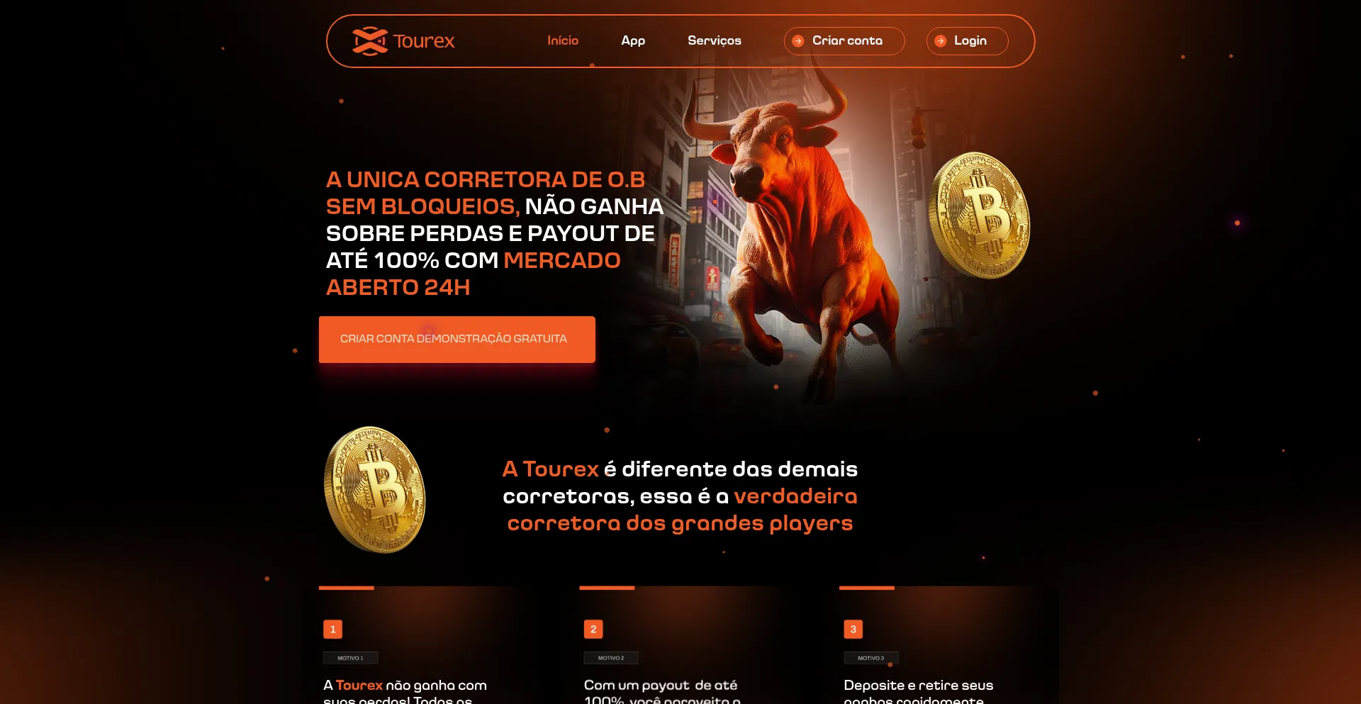 Website screenshot of Tourexbroker.com