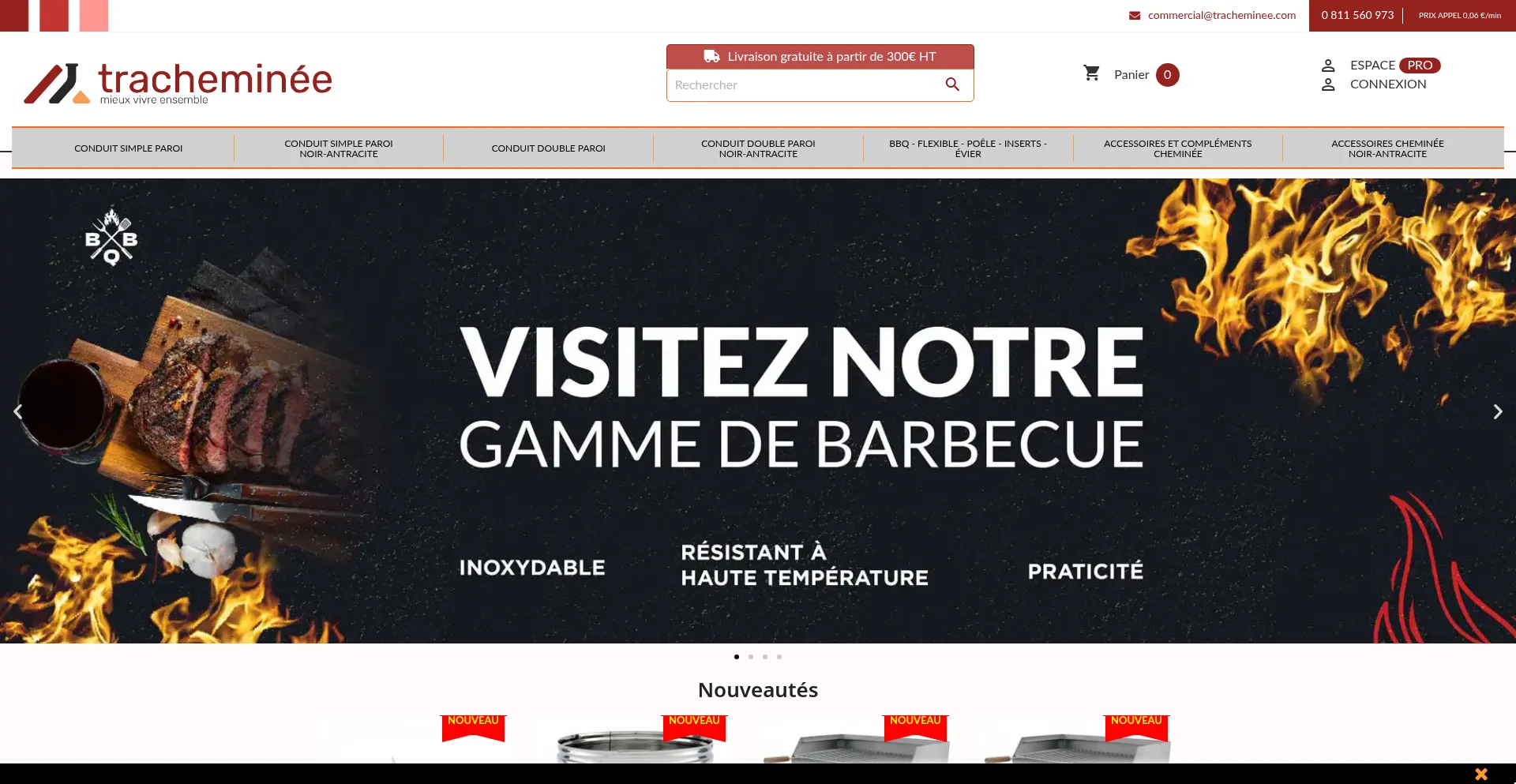 Website screenshot of Tracheminee.com