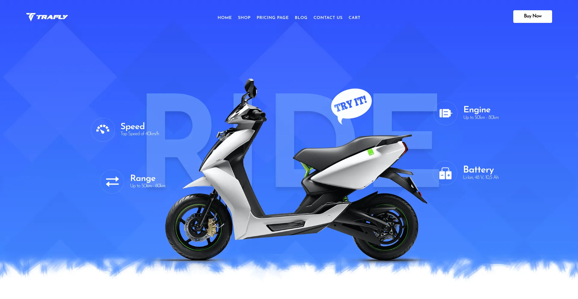 Traflyebike.com Screenshot
