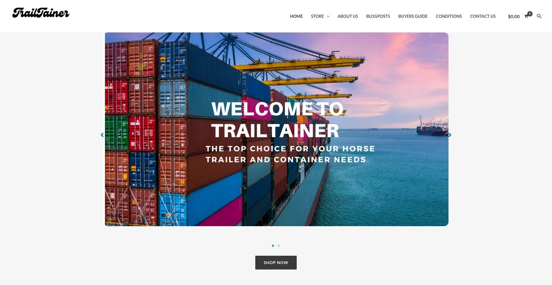 Website screenshot of Trailtainer.com