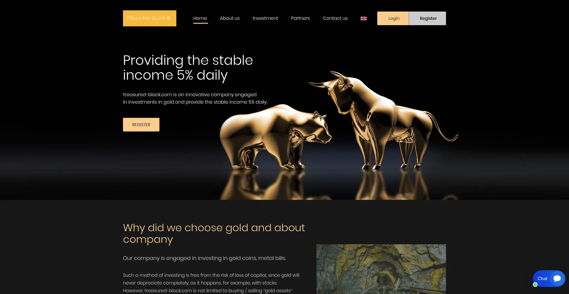 Website screenshot of Treasured-block.com