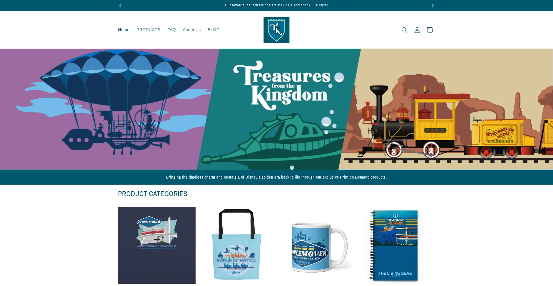 Website screenshot of Treasuresfromthekingdom.com