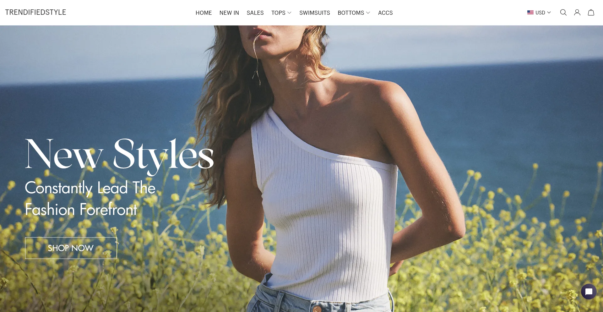 Website screenshot of Trendifiedstyle.com