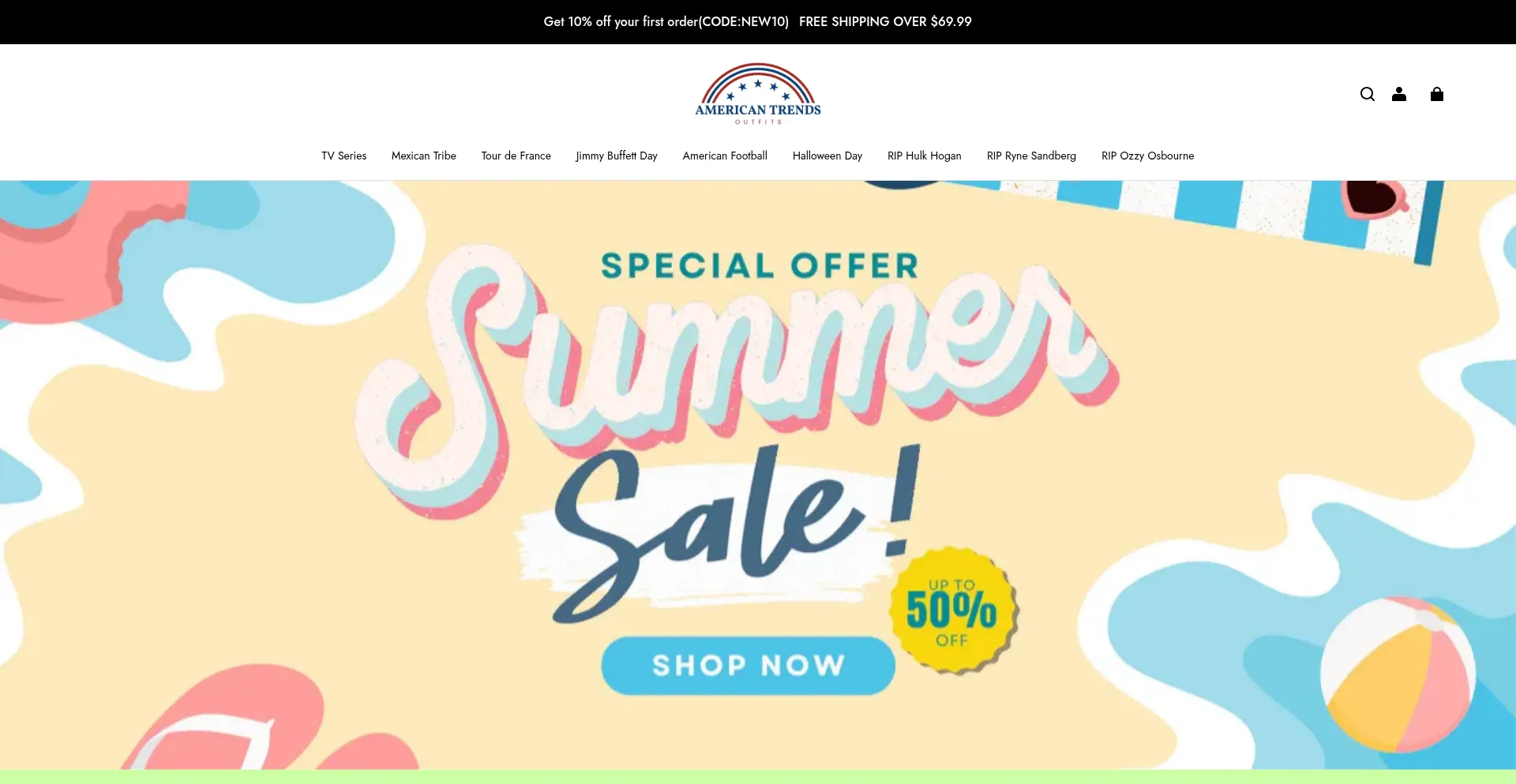 Website screenshot of Trendsoutfits.com