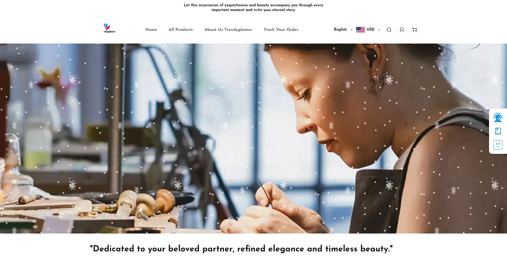 Website screenshot of Trendyglamor.com