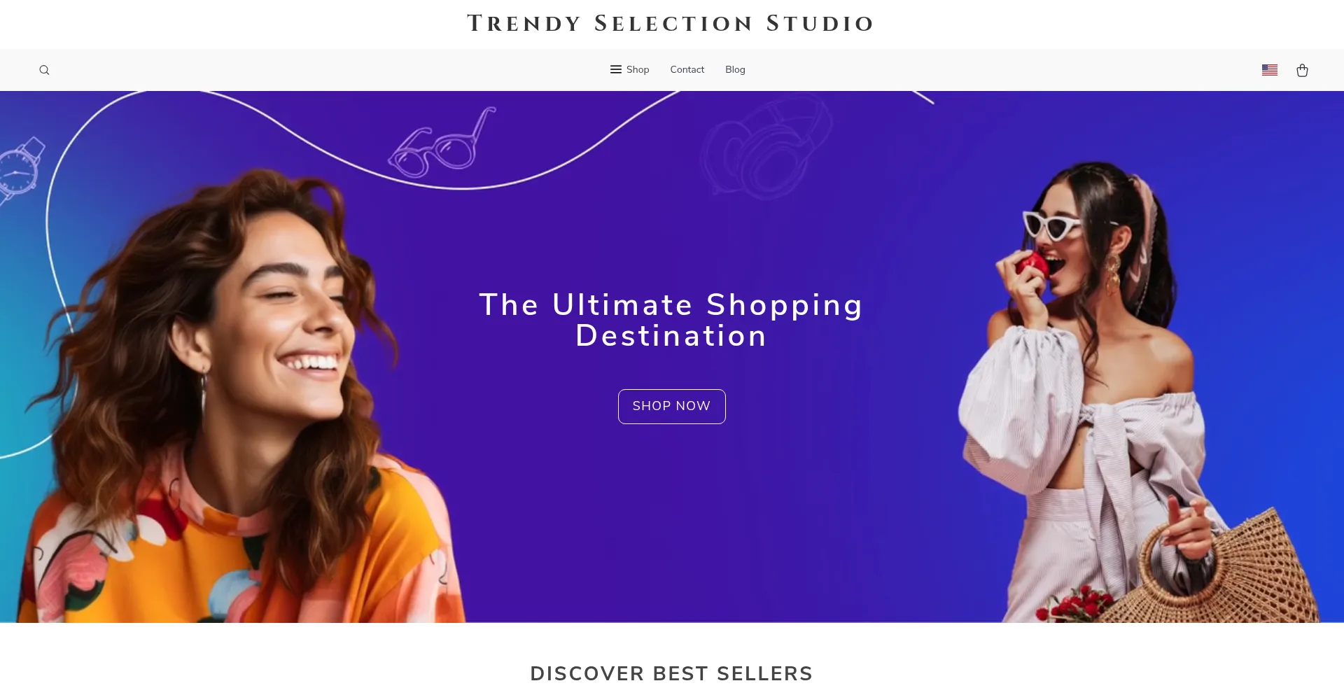 Website screenshot of Trendyselectionstudio.shop
