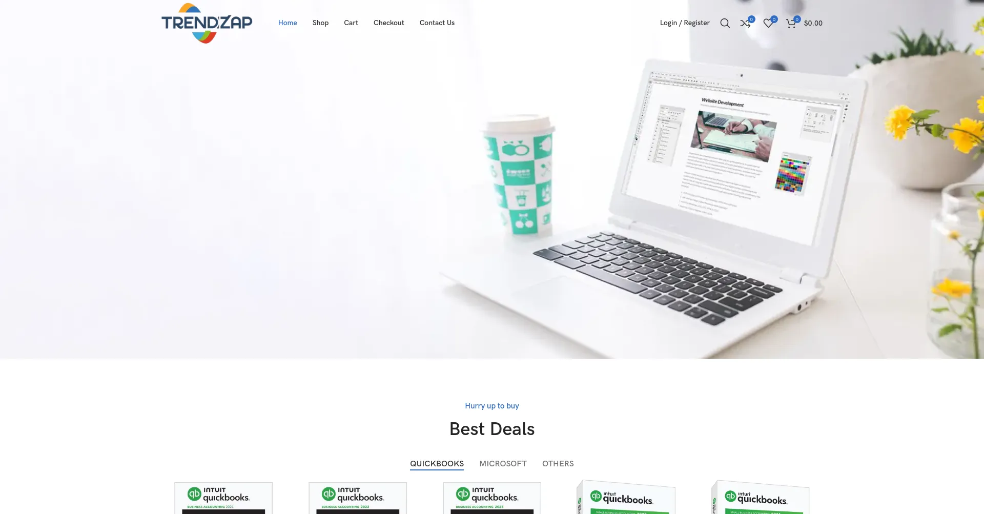 Website screenshot of Trendzap.shop