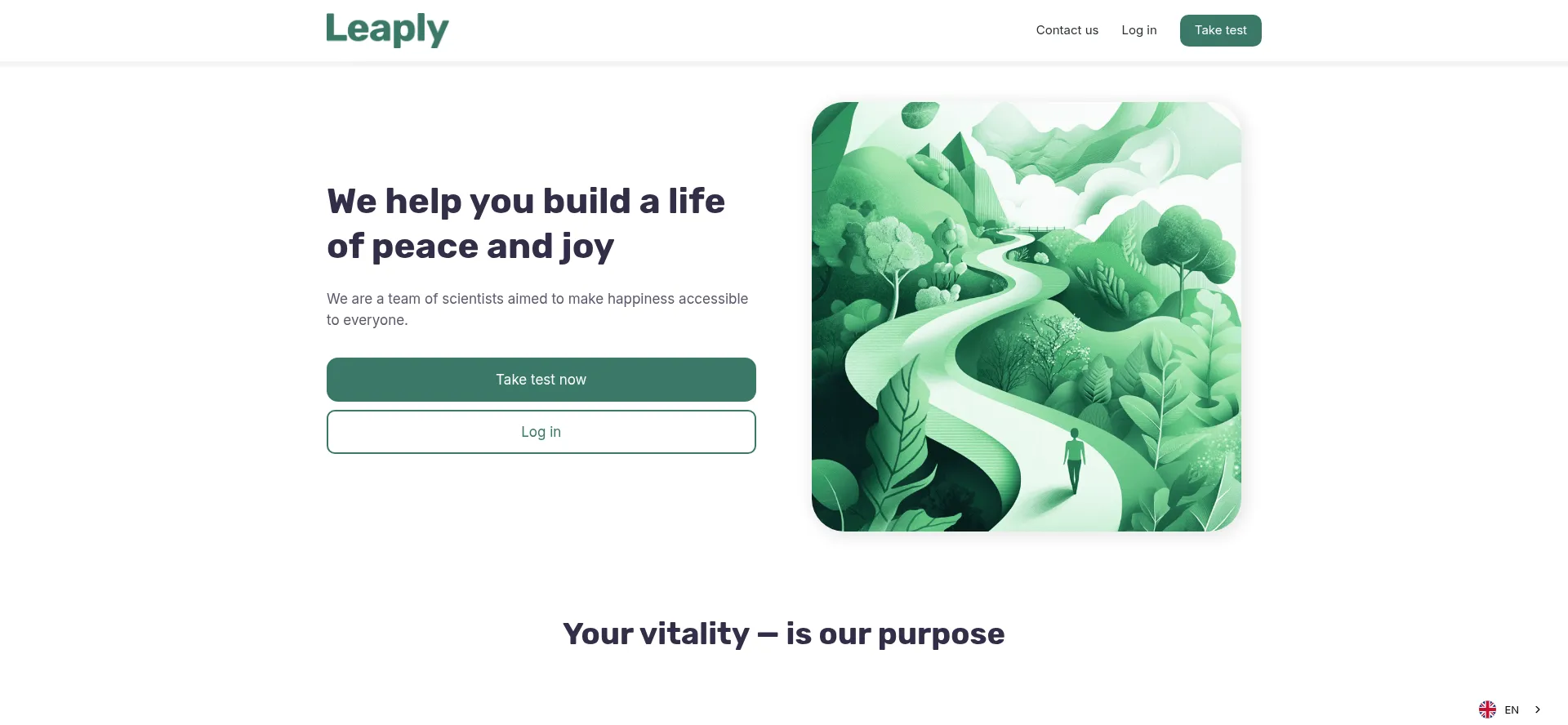 Website screenshot of Tryleaply.com