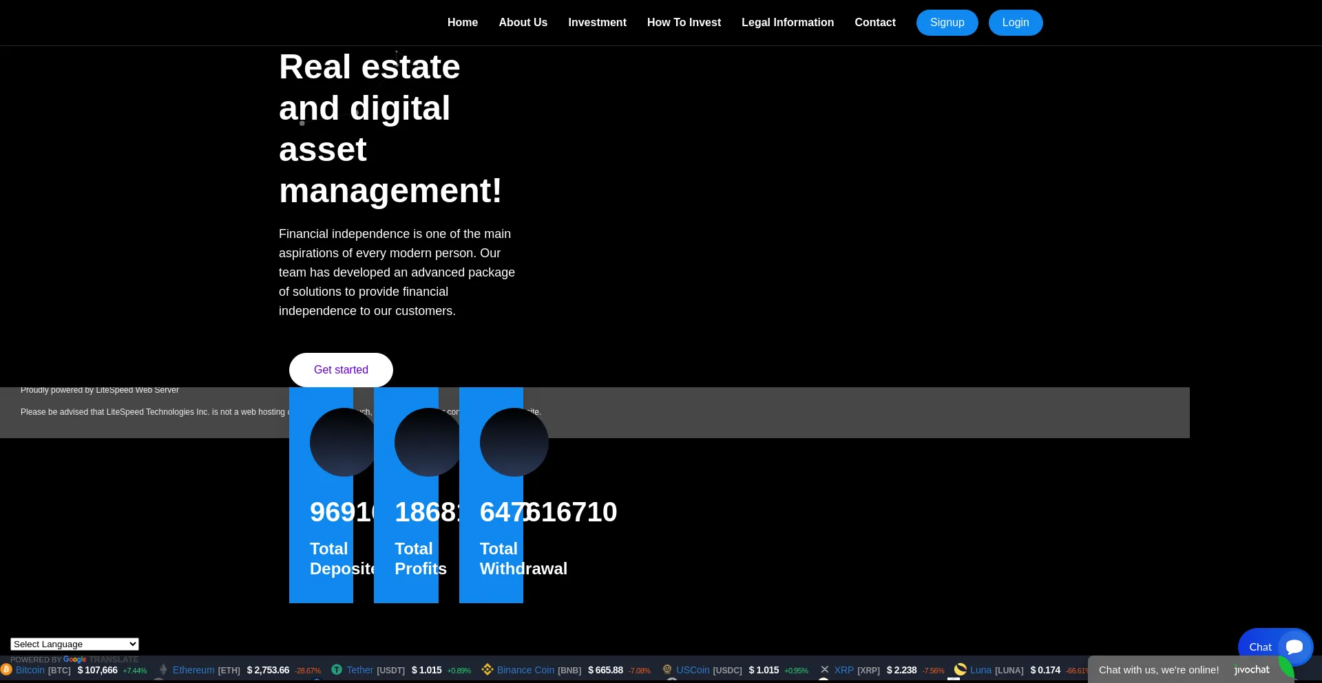 Website screenshot of Tuffminers.com