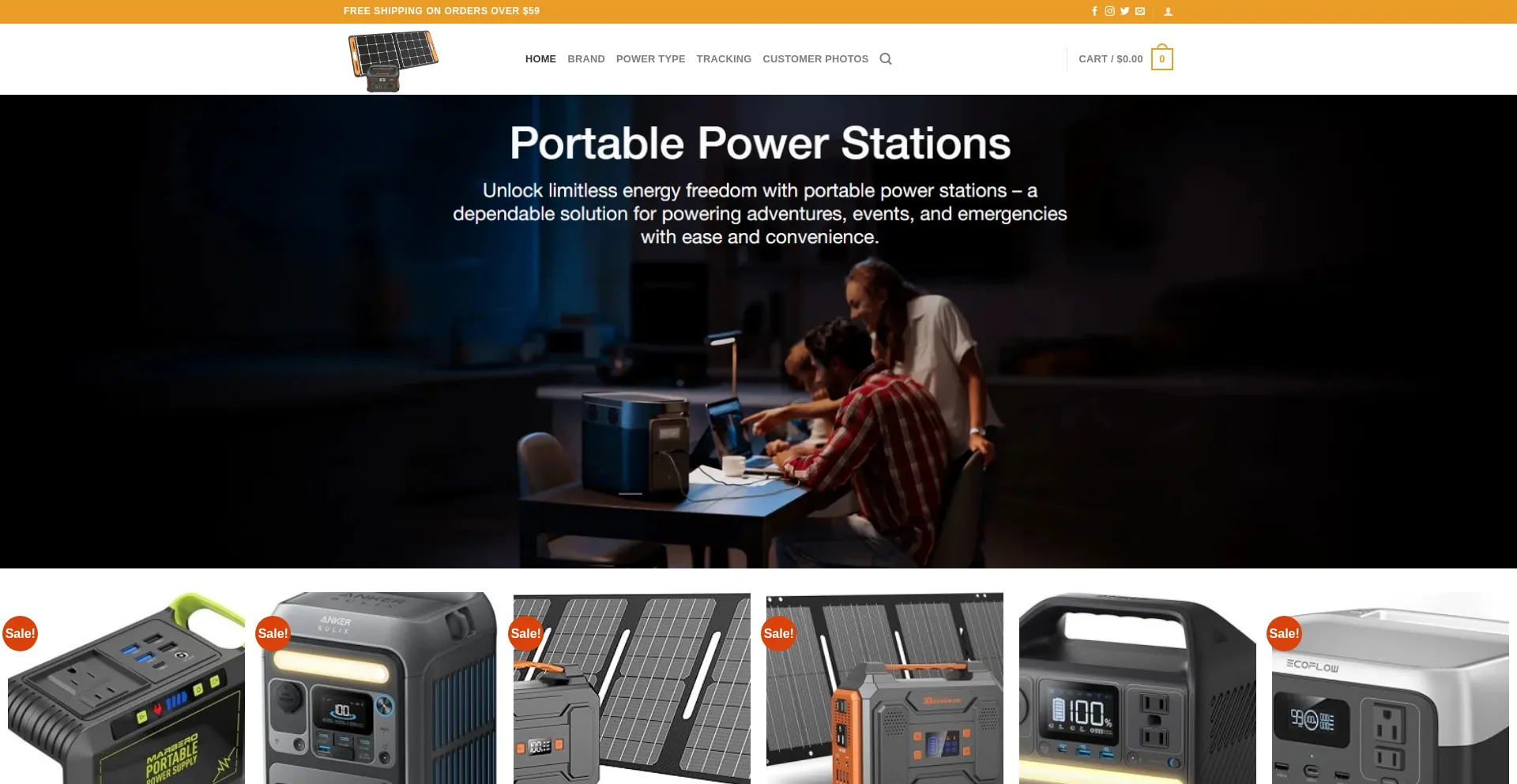 Website screenshot of Tugapower.net