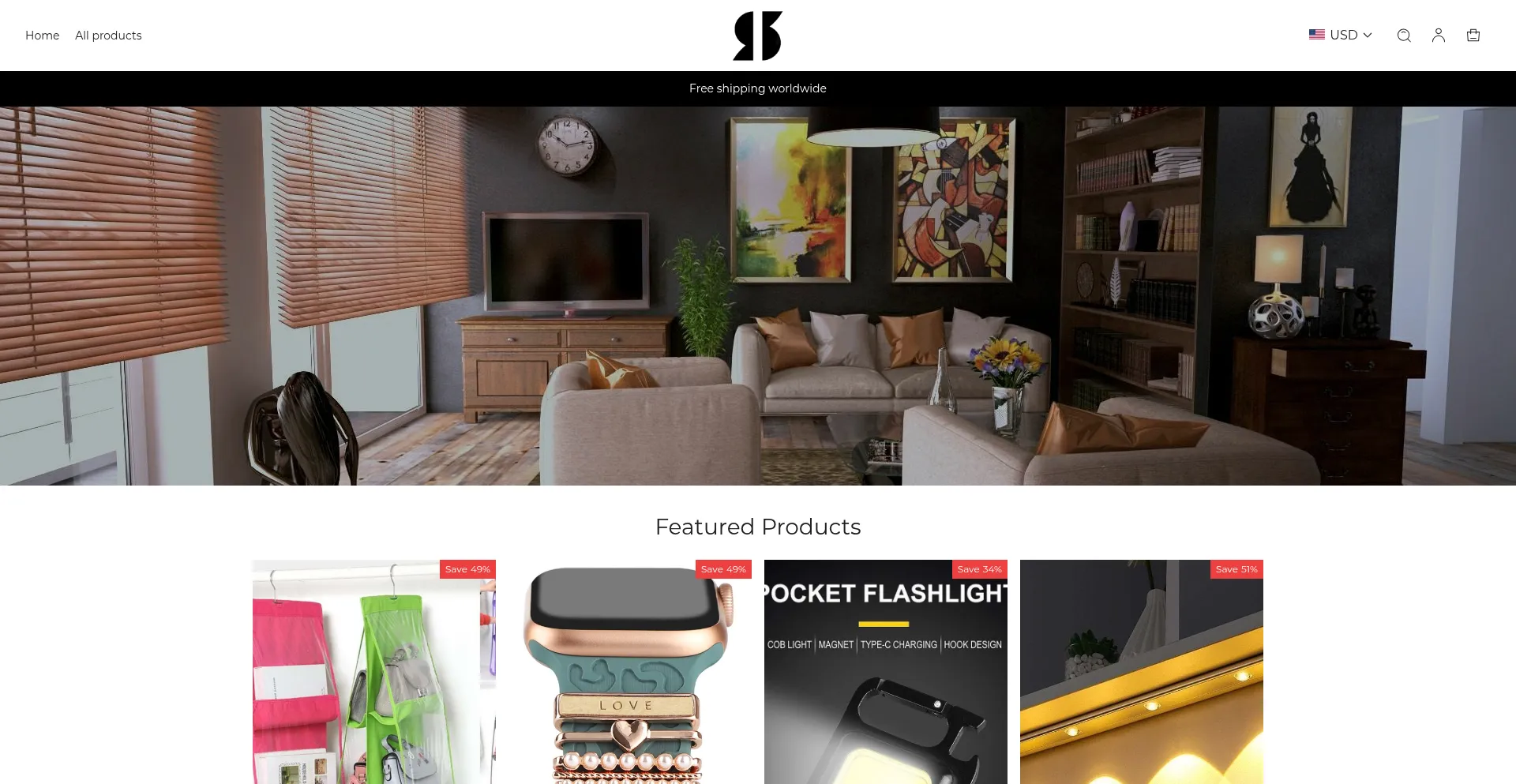 Website screenshot of Tumshoping.com
