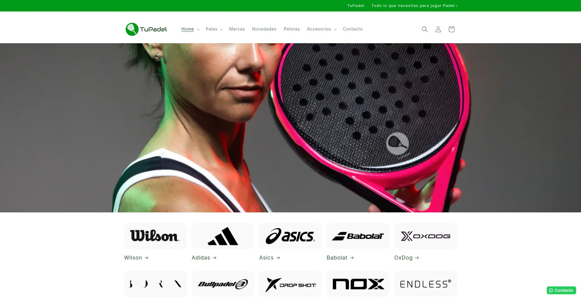 Website screenshot of Tupadel.mx