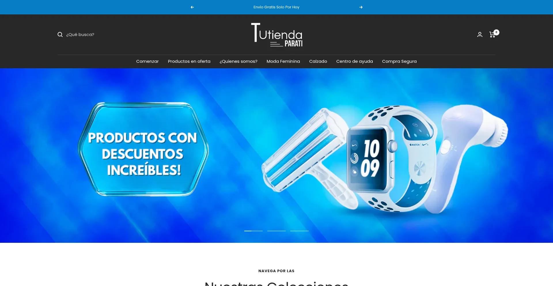 Website screenshot of Tutiendaparati.com