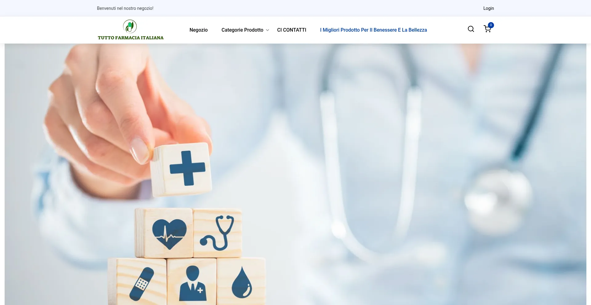 Website screenshot of Tuttofarmaciaitaliana.com