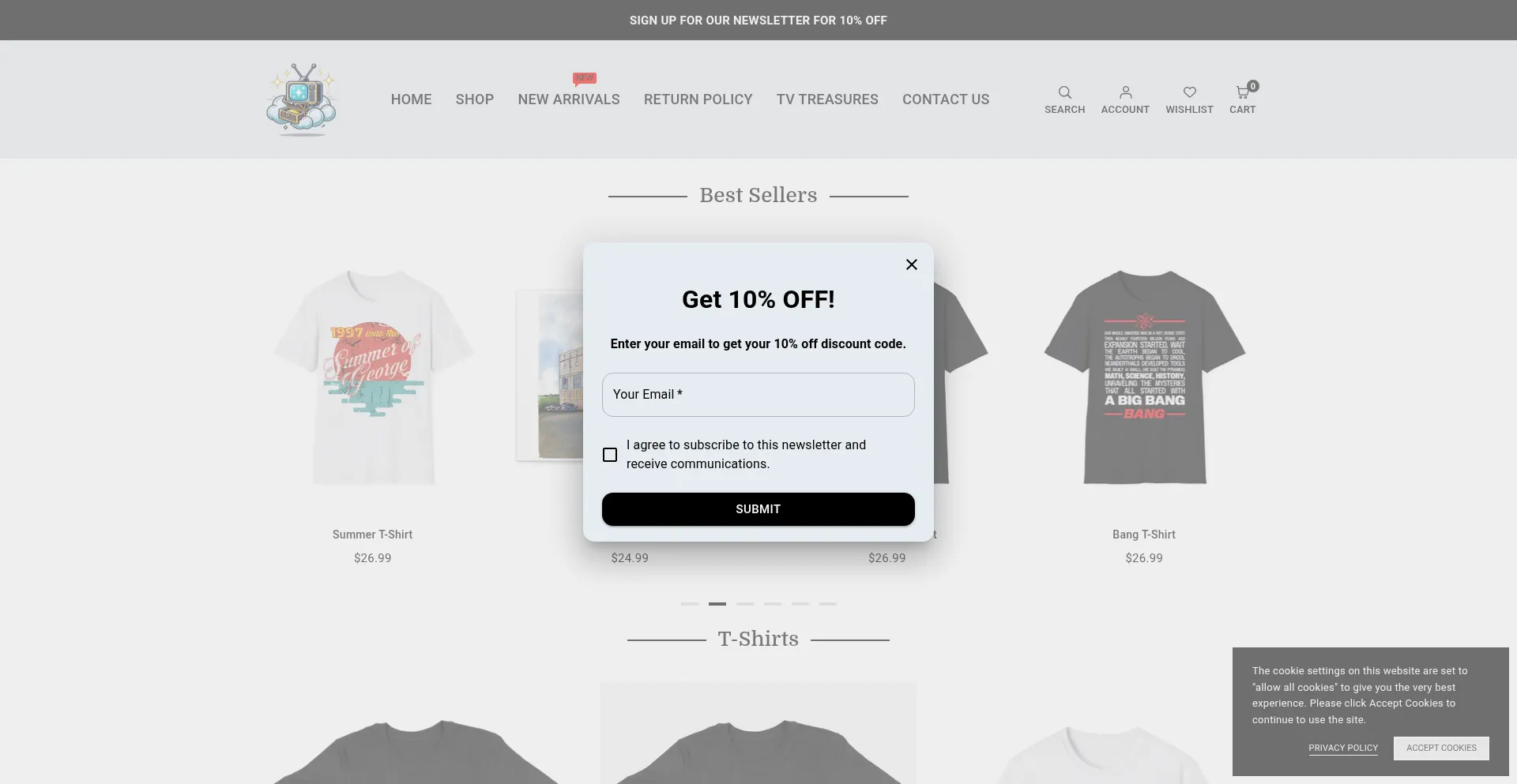 Tvtreasures.shop Screenshot