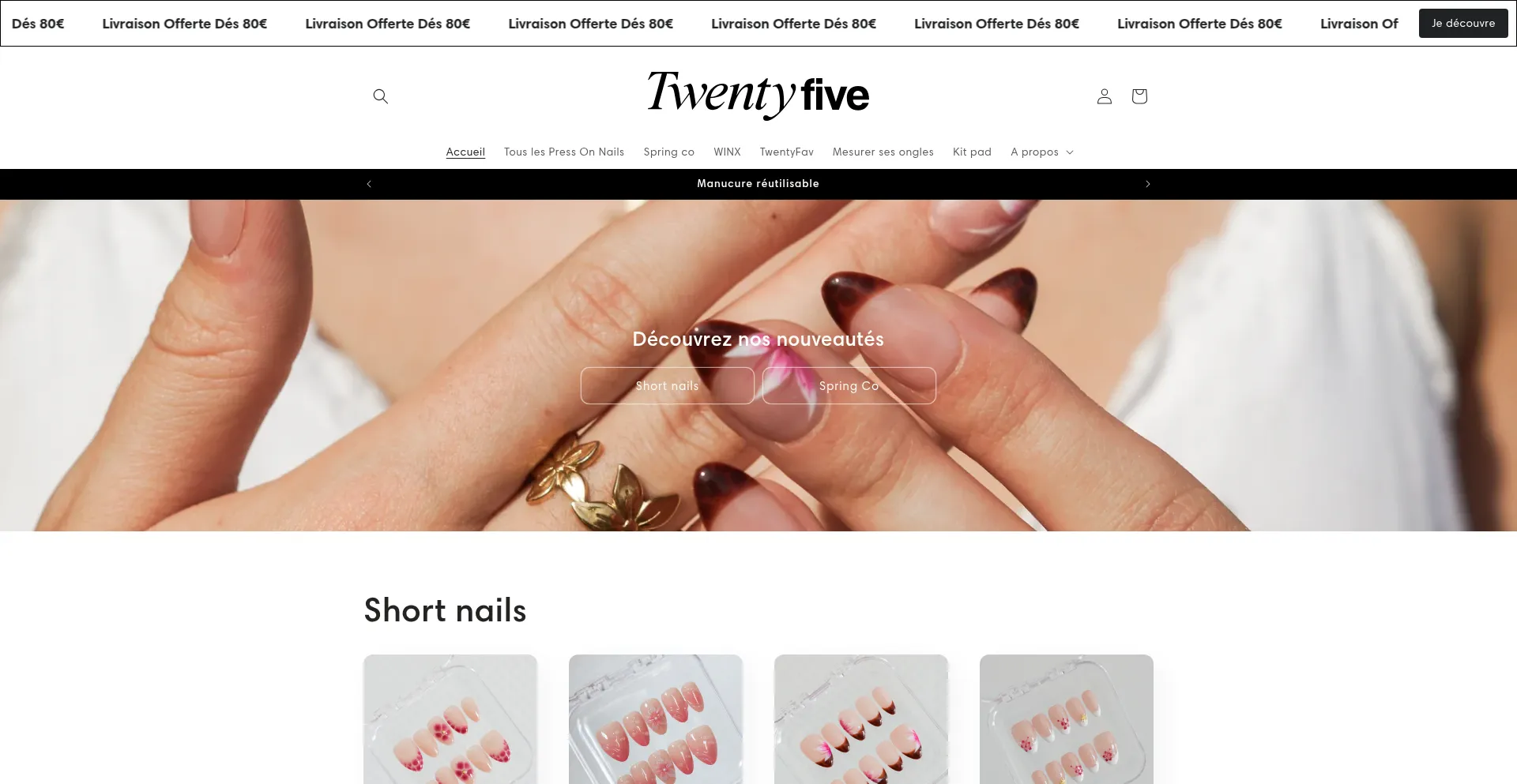Website screenshot of Twentyfivefr.com
