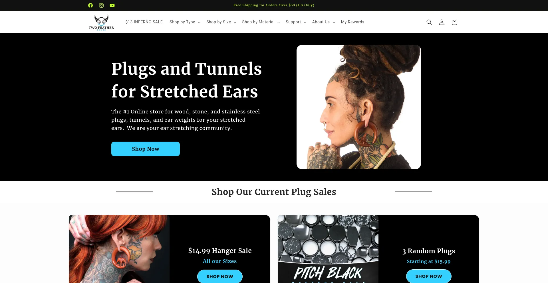 Twofeatherplugs.com